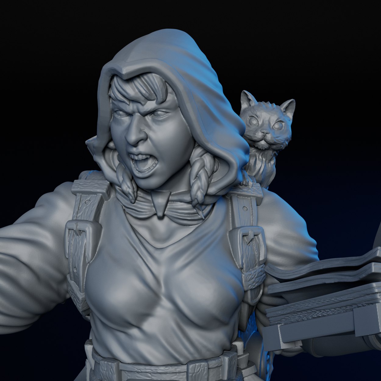 Human Mage Female miniature, detail view one